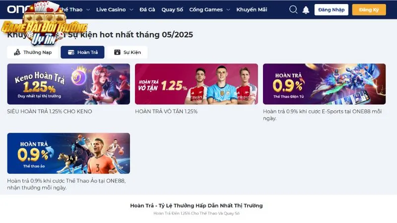 Hoàn trả cược hấp dẫn